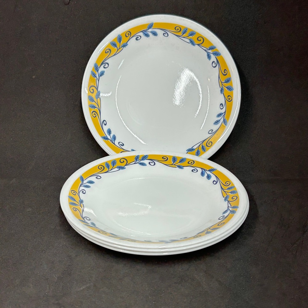 Corelle Casa Flora pattern 6.75 Bread Butter Plates Set of 4‎ USA